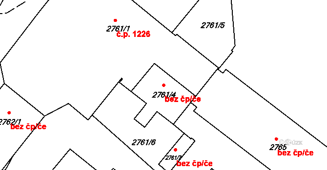 Děčín 48382388 na parcele st. 2761/4 v KÚ Děčín, Katastrální mapa