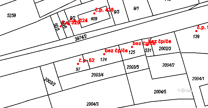 Borovany 49759388 na parcele st. 124 v KÚ Borovany, Katastrální mapa