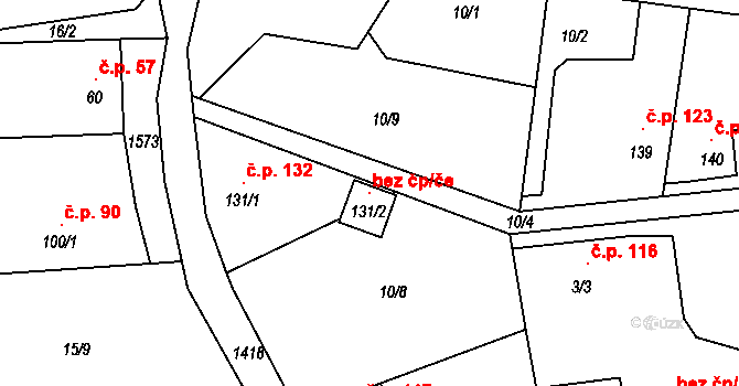 Měcholupy 96508388 na parcele st. 131/2 v KÚ Velká Černoc, Katastrální mapa