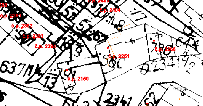Podlusky 2251, Roudnice nad Labem na parcele st. 560 v KÚ Podlusky, Katastrální mapa
