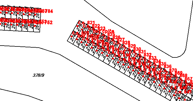 Slaný 810 na parcele st. 2750 v KÚ Slaný, Katastrální mapa