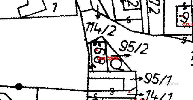 Hodonice 43634389 na parcele st. 68 v KÚ Hodonice u Bechyně, Katastrální mapa