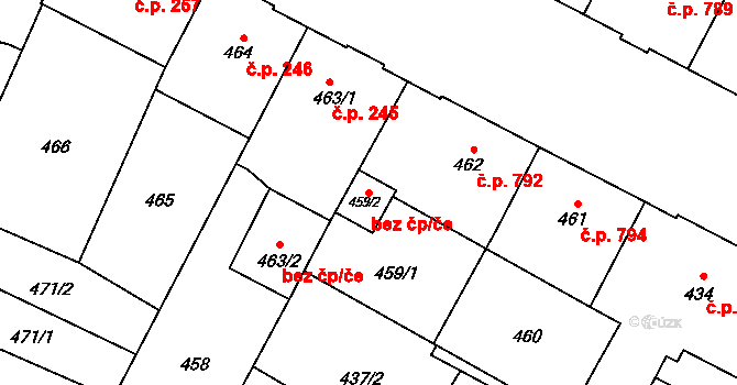 Opava 43819389 na parcele st. 459/2 v KÚ Opava-Předměstí, Katastrální mapa