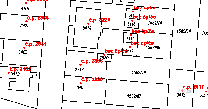 Kroměříž 48506389 na parcele st. 7880 v KÚ Kroměříž, Katastrální mapa