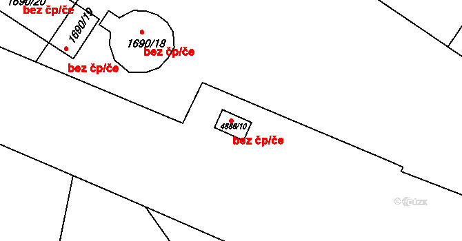 Bzenec 48998389 na parcele st. 4886/10 v KÚ Bzenec, Katastrální mapa