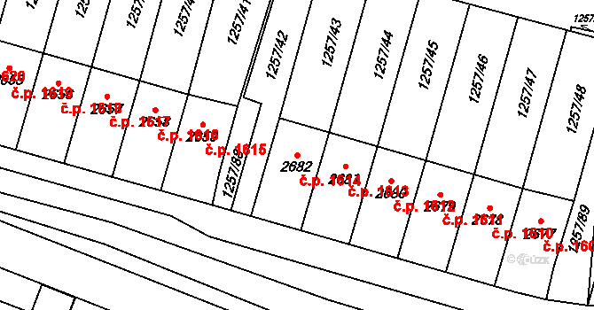 Náchod 1614 na parcele st. 2682 v KÚ Náchod, Katastrální mapa