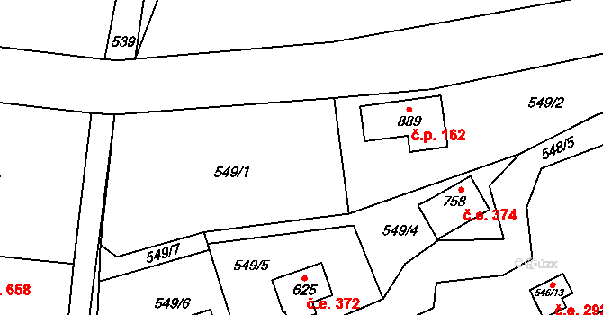Kamenný Újezdec 163, Kamenný Přívoz, Katastrální mapa