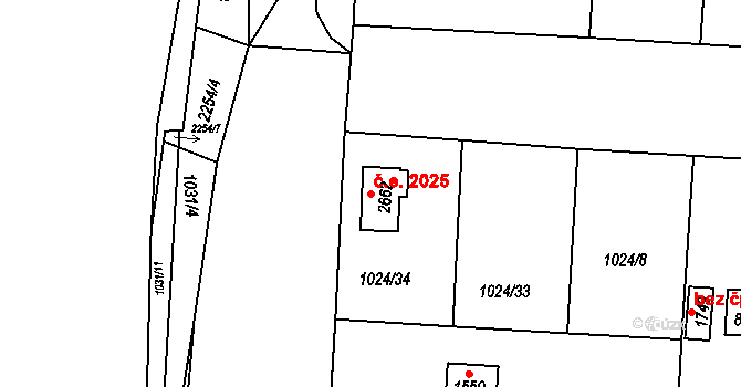 Litice 2025, Plzeň na parcele st. 2662 v KÚ Valcha, Katastrální mapa