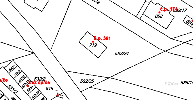 Vítkovice 391, Katastrální mapa