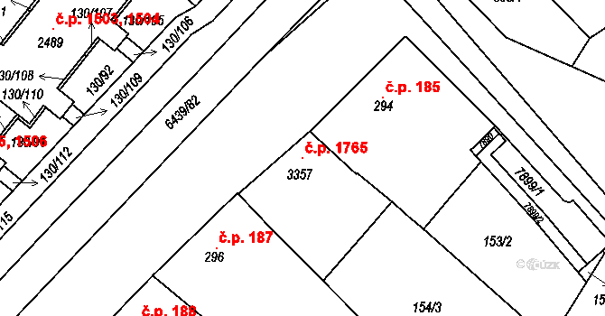 Napajedla 1765 na parcele st. 3357 v KÚ Napajedla, Katastrální mapa