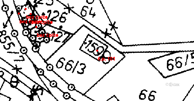 Škvořetice 101 na parcele st. 159 v KÚ Škvořetice, Katastrální mapa