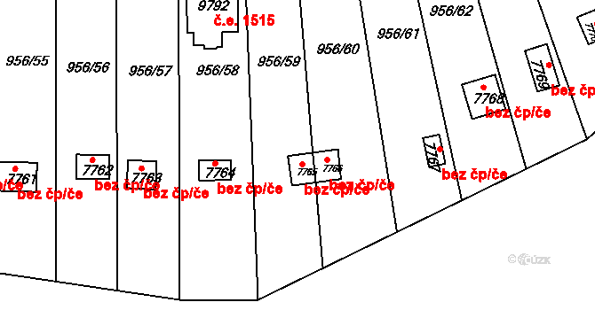 Hodonín 38889391 na parcele st. 7765 v KÚ Hodonín, Katastrální mapa