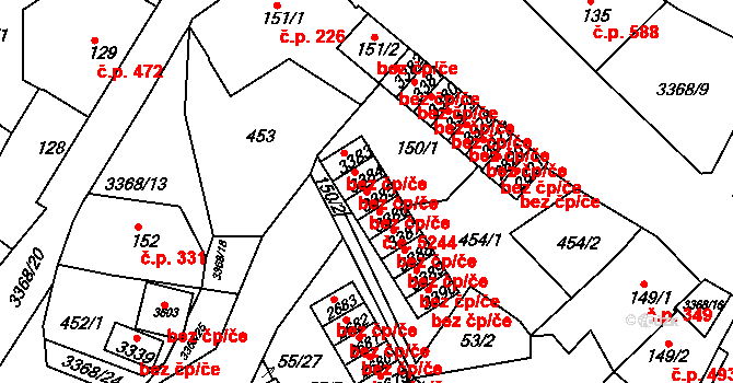 Česká Třebová 39401391 na parcele st. 3385 v KÚ Česká Třebová, Katastrální mapa