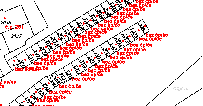 Břidličná 40181391 na parcele st. 2019 v KÚ Břidličná, Katastrální mapa