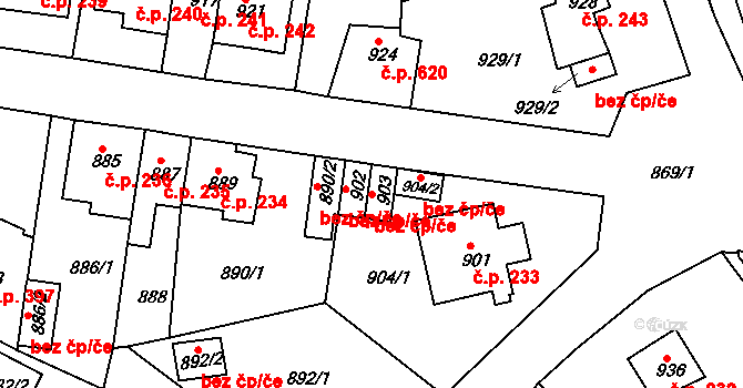 Proboštov 41228391 na parcele st. 903 v KÚ Proboštov u Teplic, Katastrální mapa