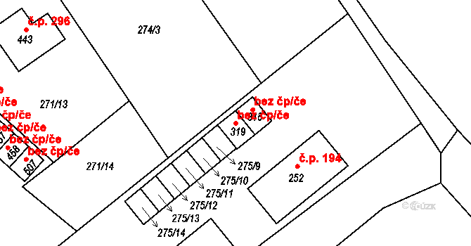 Jenišovice 42209391 na parcele st. 319 v KÚ Jenišovice u Jablonce nad Nisou, Katastrální mapa