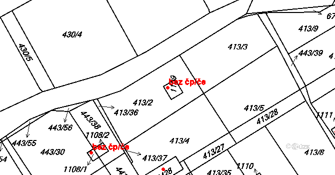 Příbram 43051391 na parcele st. 1109 v KÚ Březové Hory, Katastrální mapa