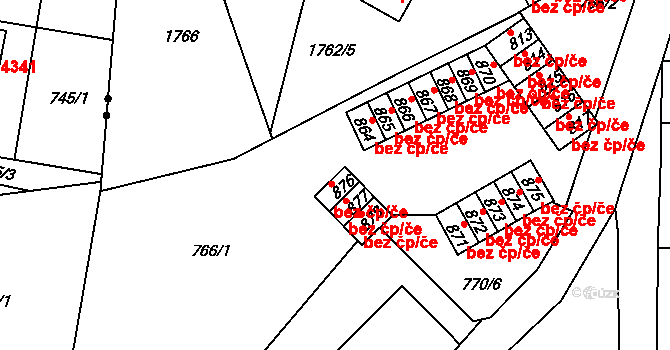 Jablonec nad Nisou 44208391 na parcele st. 876 v KÚ Jablonecké Paseky, Katastrální mapa
