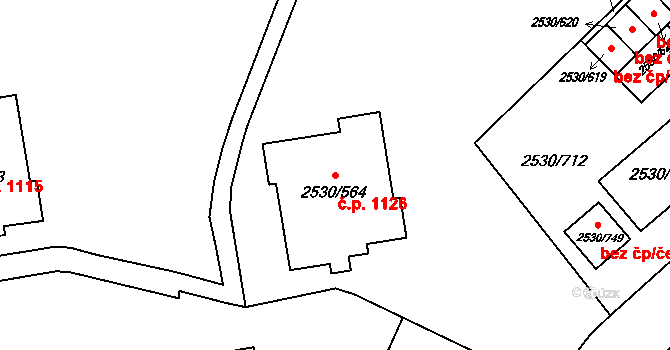 Předměstí 1126, Opava na parcele st. 2530/564 v KÚ Opava-Předměstí, Katastrální mapa