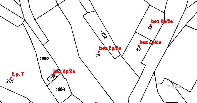 Bolešiny 45218391 na parcele st. 29 v KÚ Kroměždice, Katastrální mapa