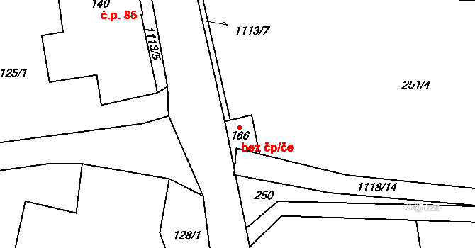Velká Skrovnice 45522391 na parcele st. 166 v KÚ Velká Skrovnice, Katastrální mapa