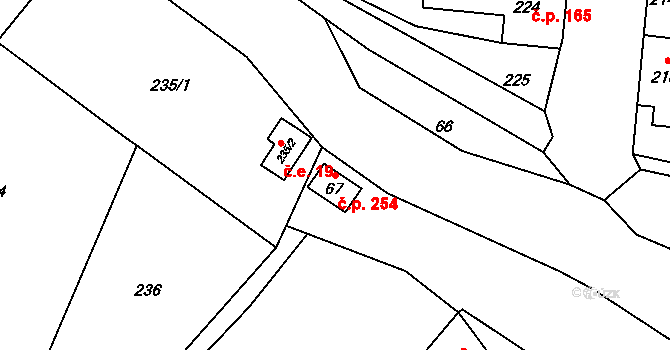 Přerov XII-Žeravice 254, Přerov na parcele st. 67 v KÚ Žeravice, Katastrální mapa