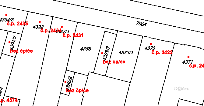 Prostějov 48418391 na parcele st. 4383/3 v KÚ Prostějov, Katastrální mapa