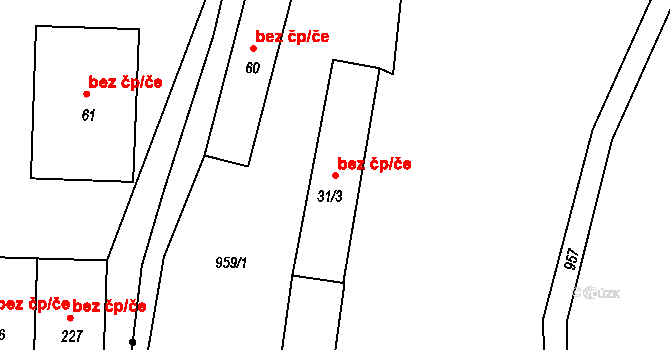 Merklín 49804391 na parcele st. 31/3 v KÚ Oldřiš u Merklína, Katastrální mapa