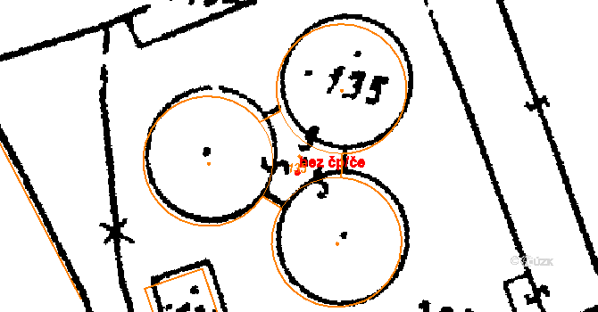 Žinkovy 54322391 na parcele st. 135 v KÚ Kokořov, Katastrální mapa