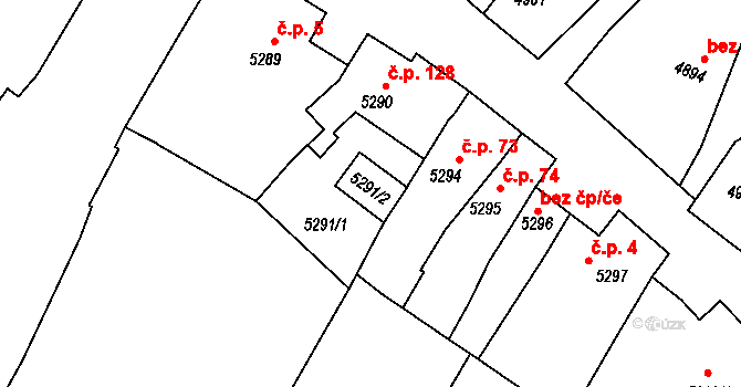 Lukovany 78875391 na parcele st. 5291/2 v KÚ Lukovany, Katastrální mapa