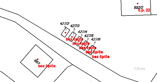 Verušičky 88479391 na parcele st. 915 v KÚ Albeřice u Hradiště, Katastrální mapa