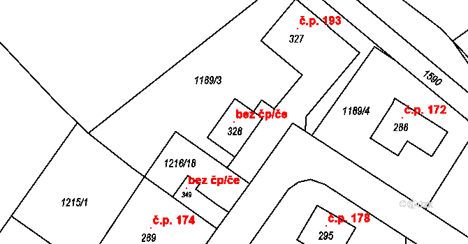Osečná 96715391 na parcele st. 328 v KÚ Lázně Kundratice, Katastrální mapa