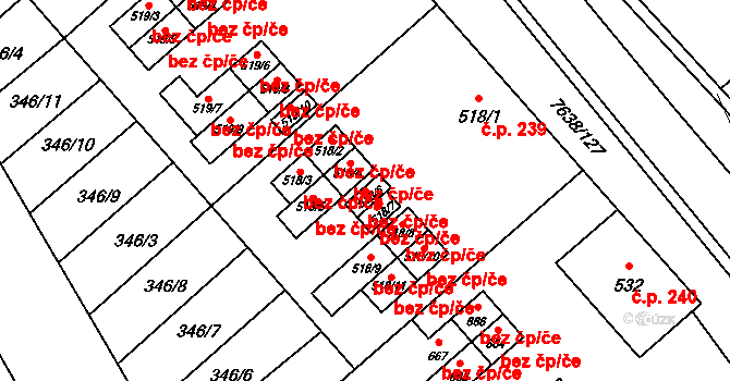 Hostěradice 38744392 na parcele st. 518/6 v KÚ Hostěradice na Moravě, Katastrální mapa