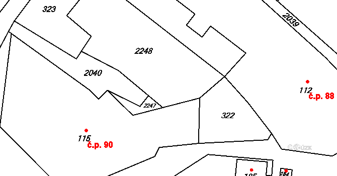 Milotice nad Opavou 40172392 na parcele st. 2248 v KÚ Jelení u Bruntálu, Katastrální mapa