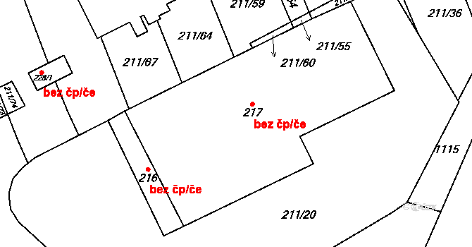 Hoštice-Heroltice 41277392 na parcele st. 217 v KÚ Heroltice, Katastrální mapa