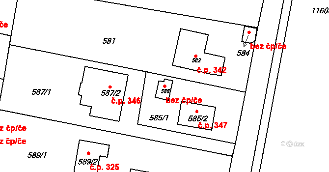 Neveklov 41555392 na parcele st. 586 v KÚ Neveklov, Katastrální mapa