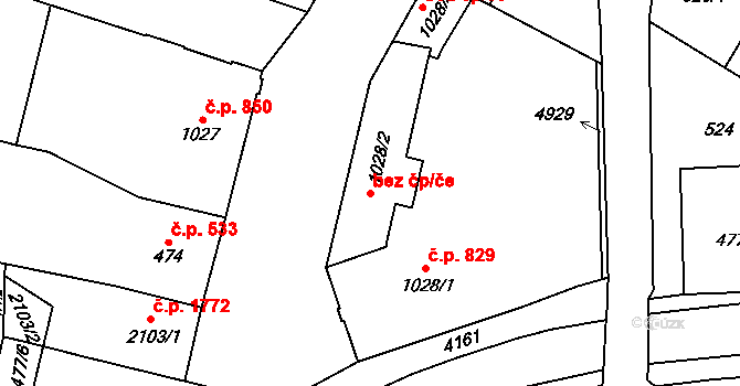 Dvůr Králové nad Labem 41885392 na parcele st. 1028/2 v KÚ Dvůr Králové nad Labem, Katastrální mapa