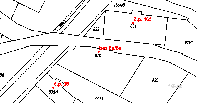 Týniště nad Orlicí 42365392 na parcele st. 828 v KÚ Týniště nad Orlicí, Katastrální mapa