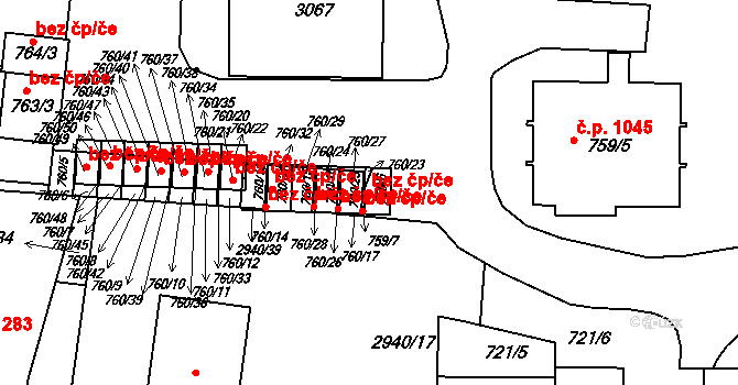 Sedlčany 42510392 na parcele st. 759/6 v KÚ Sedlčany, Katastrální mapa