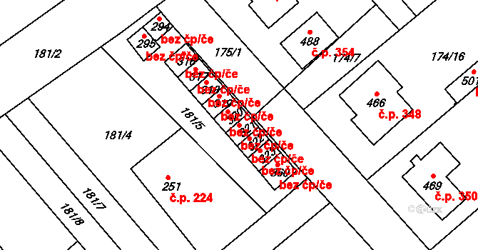 Rosice 43725392 na parcele st. 321 v KÚ Rosice u Chrasti, Katastrální mapa