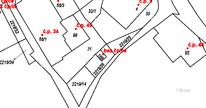 Zubčice 44176392 na parcele st. 189 v KÚ Zubčice, Katastrální mapa