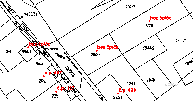 Kvasice 48296392 na parcele st. 29/22 v KÚ Kvasice, Katastrální mapa