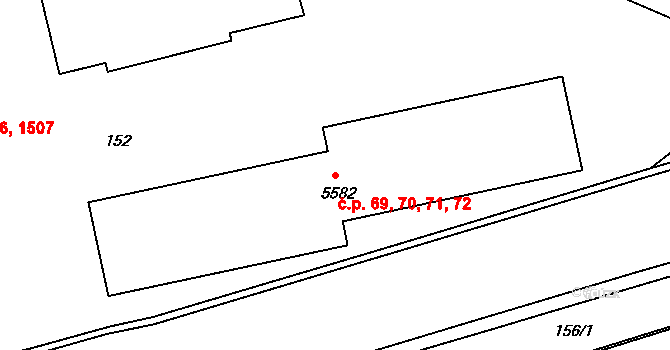 Beroun-Město 69,70,71,72, Beroun na parcele st. 5582 v KÚ Beroun, Katastrální mapa
