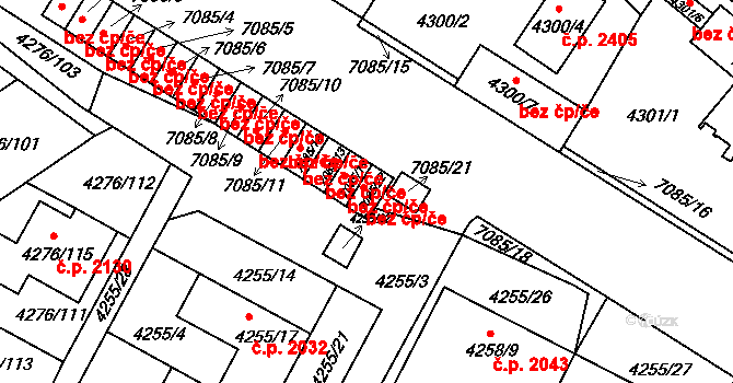 Boskovice 80337392 na parcele st. 7085/22 v KÚ Boskovice, Katastrální mapa