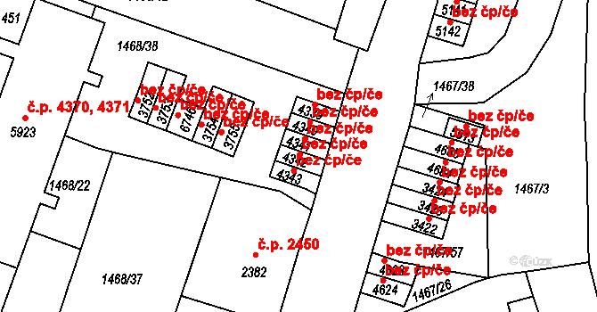 Jablonec nad Nisou 1033, Katastrální mapa