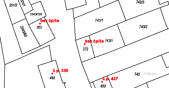 Křepice 476 na parcele st. 272 v KÚ Křepice u Hustopečí, Katastrální mapa