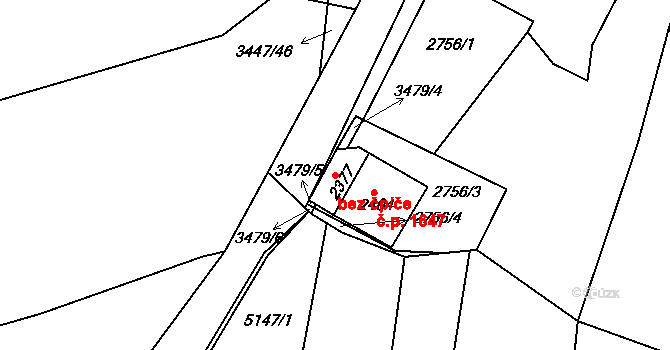 Rosice 43467393 na parcele st. 2377 v KÚ Rosice u Brna, Katastrální mapa