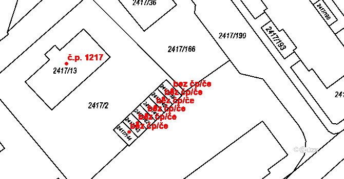 Rychnov nad Kněžnou 44283393 na parcele st. 2417/139 v KÚ Rychnov nad Kněžnou, Katastrální mapa