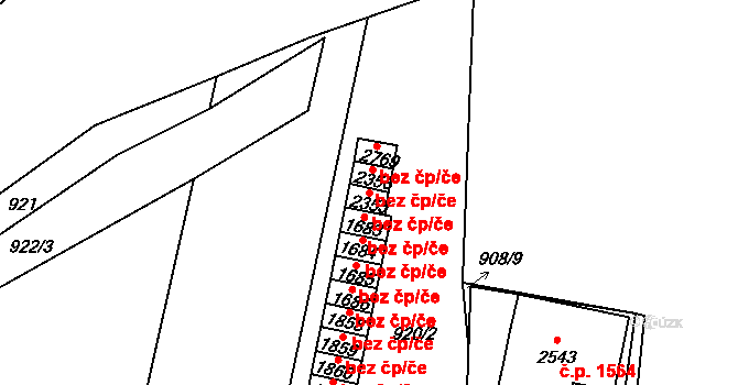 Choceň 45475393 na parcele st. 2355 v KÚ Choceň, Katastrální mapa