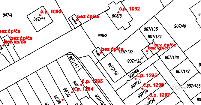 Rychnov nad Kněžnou 48669393 na parcele st. 908/8 v KÚ Rychnov nad Kněžnou, Katastrální mapa
